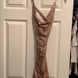 Short pink mini dress